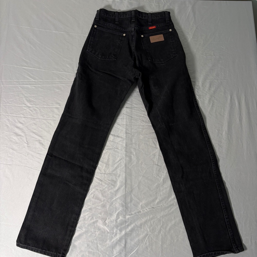 Wrangler Cowboy Cut Jeans Mens 28x32 Black 14MWZWK Made in USA Western Denim - Picture 3 of 6